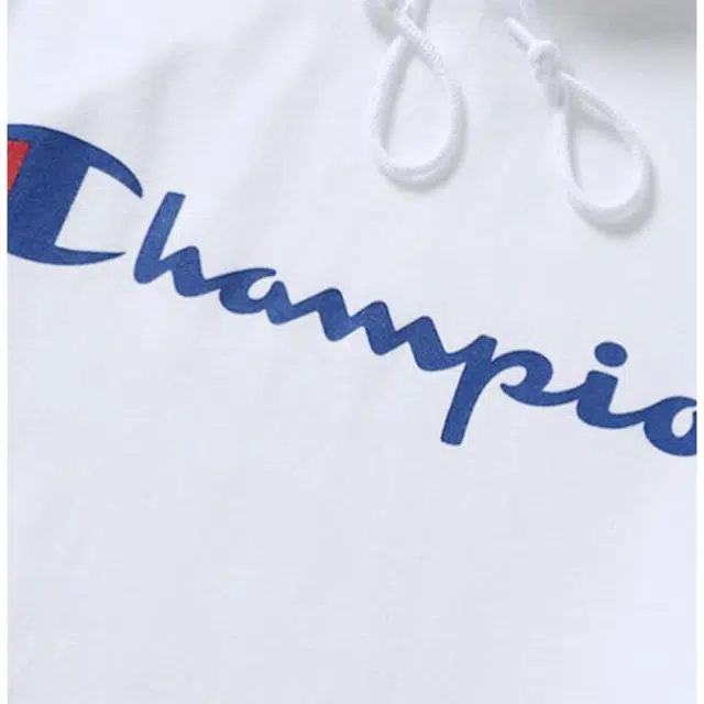 Champion Logo Long Sleeve White