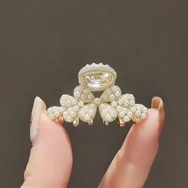 贯古今 甜美蝴蝶结小抓夹子头饰韩国刘海夹超仙少女发抓顶夹可爱发卡 发夹 女款