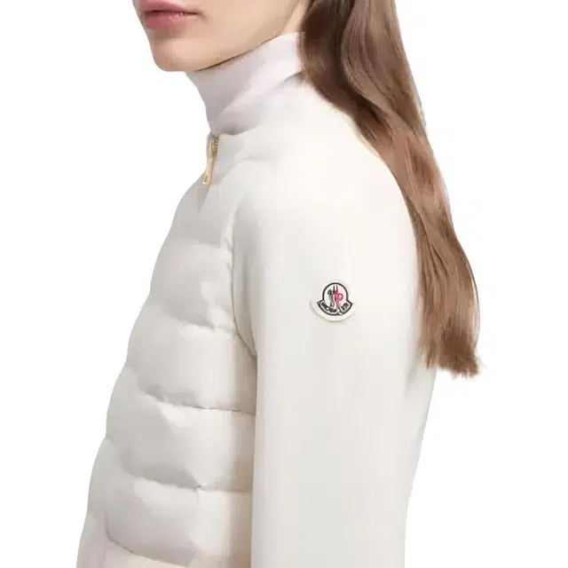 Moncler Padded Corduroy Padded Wool Zip-Up Cardigan