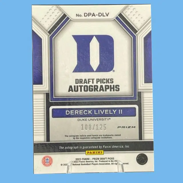 PANINI 2023 Dereck Lively II 108125RC