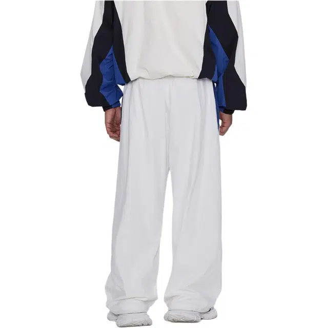 无畏东方 宽松直筒纯色百搭休闲裤 男女同款 蓝白