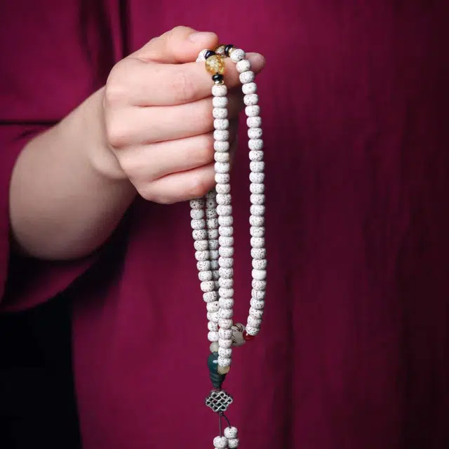 爵倾 中国结款 搭配金沙夜光琉璃腰珠 阿拉善三通 中国结羊角珠配饰 星月菩提 珠串 男女同款情侣款