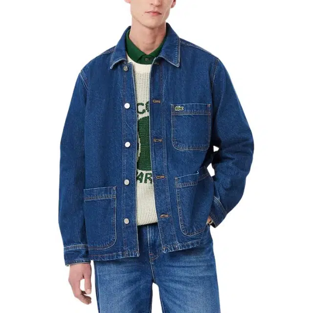 Lacoste Denim Jacket Off-White