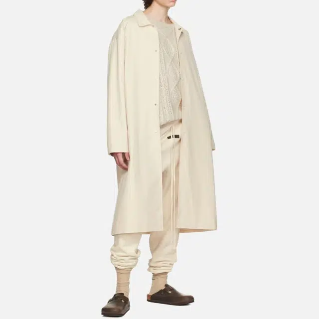 Fear of God Essentials Long Coat Eggshell