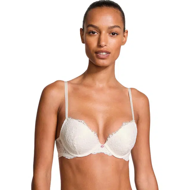 Victoria's Secret Dream Angels Lace Push-Up Bra Coconut White