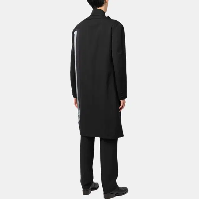 Yohji Yamamoto FW22 Asymmetric Long Jacket Black