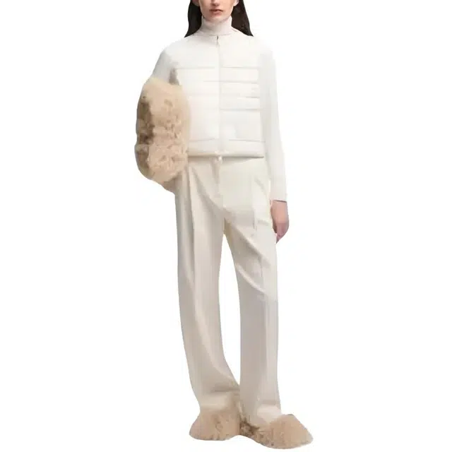 Moncler Padded Corduroy Padded Wool Zip-Up Cardigan