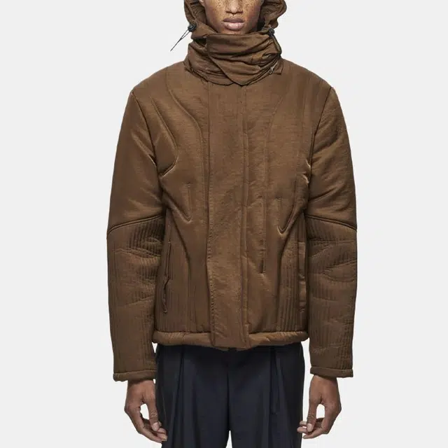 A-COLD-WALL* Nylon Hooded Jacket Brown