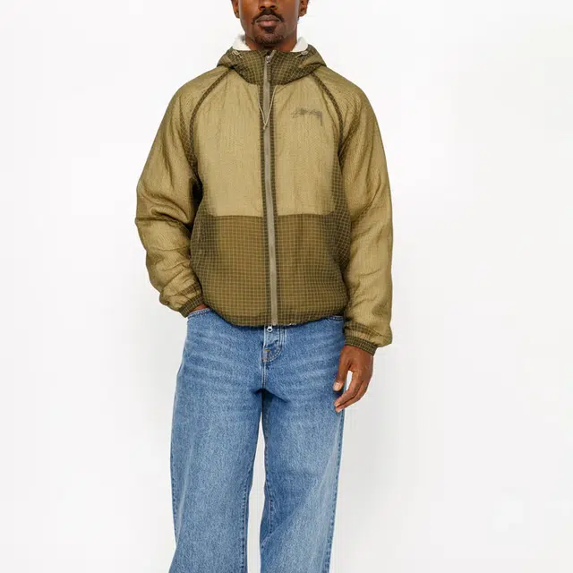 Stussy FW24 BEACH SHELL TRANSPARENT RIPSTOP logo