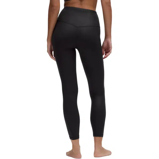 lululemon AlignNulu High-Rise Pant Shimmer 25" Luxe Shine Foil Print Black