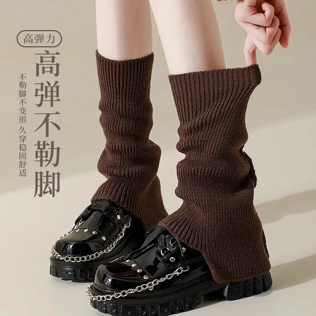 十三日季 视觉显瘦保暖发热雪地靴显瘦堆堆小腿袜套中筒袜 女款 组合装