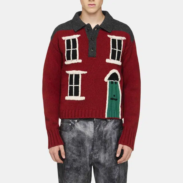 JW Anderson FW24 Brick Red Sweater