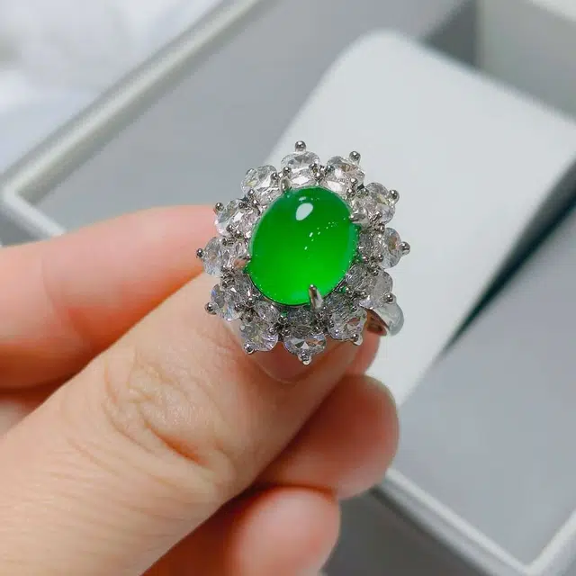 识恩 森系甜美通勤气质时尚优雅文艺小众设计#好运 玉髓 戒指 女款