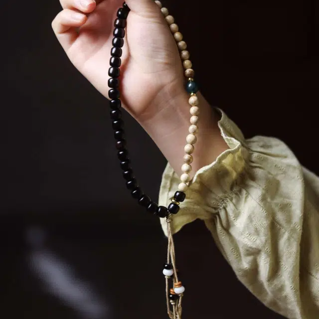 爵倾 水墨丹青来财 黑檀 珠串 男女同款情侣款