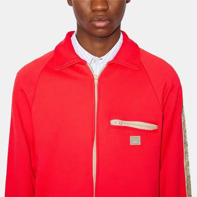 Acne Studios SS22 Zip Collar Jacket Red
