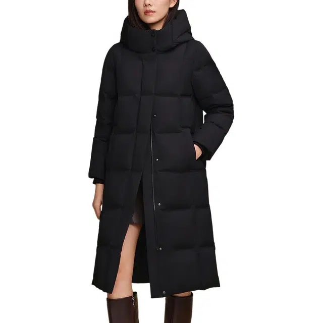 波司登 商务过膝长款加厚保暖连帽时尚羽绒服 女款
