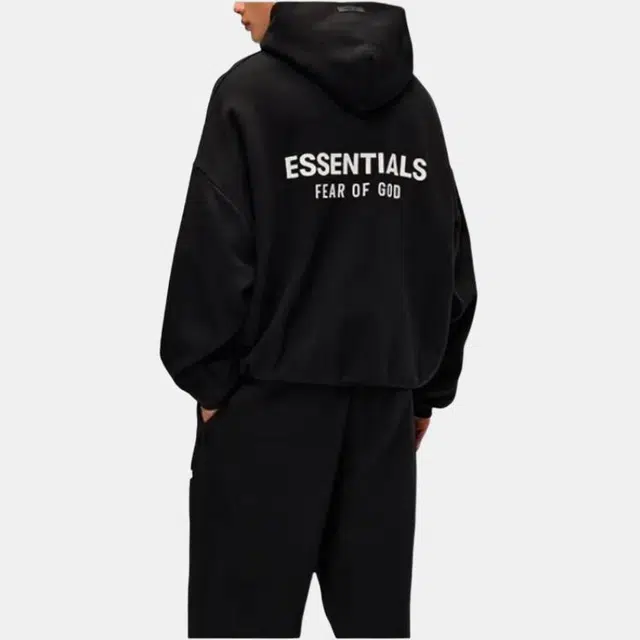 Fear of God Essentials FW24 Holiday Core Hoodie Meteorite Black