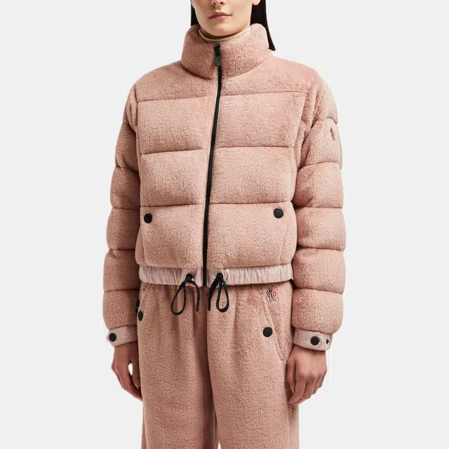 Moncler Short Zip Down Jacket Pink
