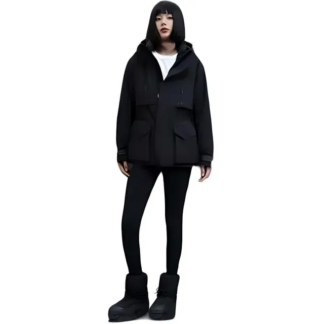 美力城 时尚长款加厚情侣羽绒服 男女同款