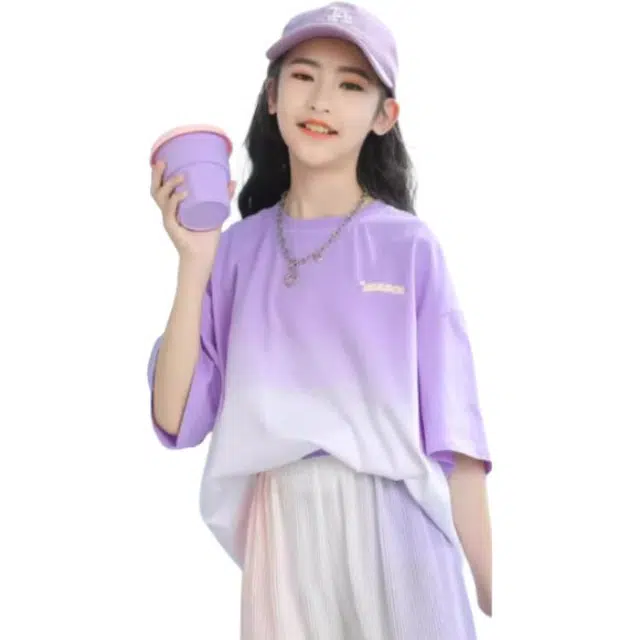 儿童款 憨憨象 舒适柔软短袖透气亲肤短裤休闲运动套装 紫色