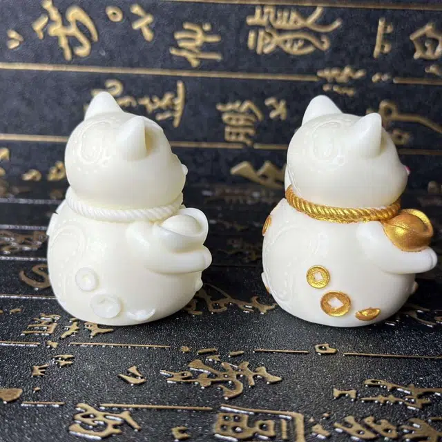 爵倾 招财猫恭喜发财天天赚大钱 象牙果 菩提 男女同款情侣款