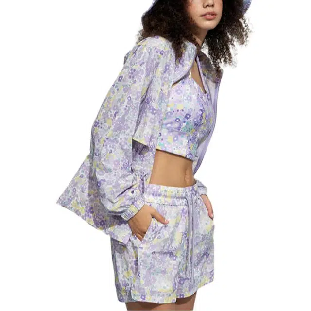安娜苏 探索系列 印花立领修身长袖防晒服 女款