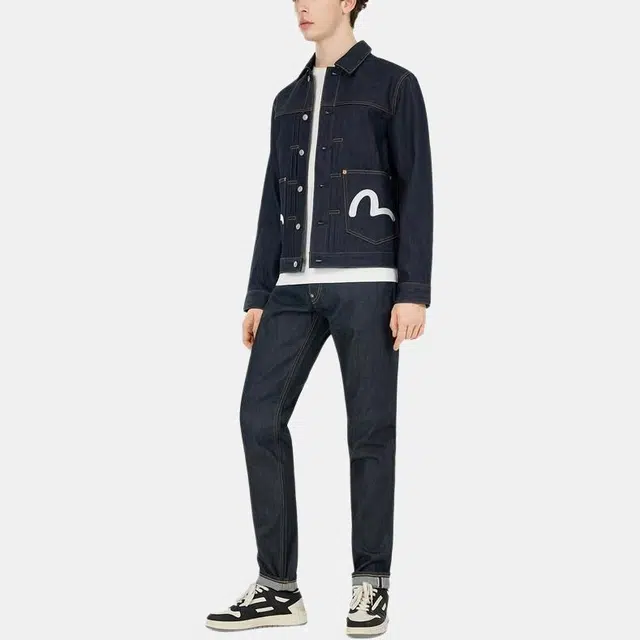 EVISU SS25 Seagull Print Retro Jeans