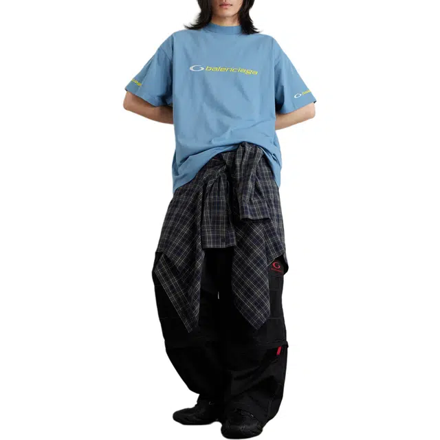 Balenciaga SS25 Logo T-Shirt Blue