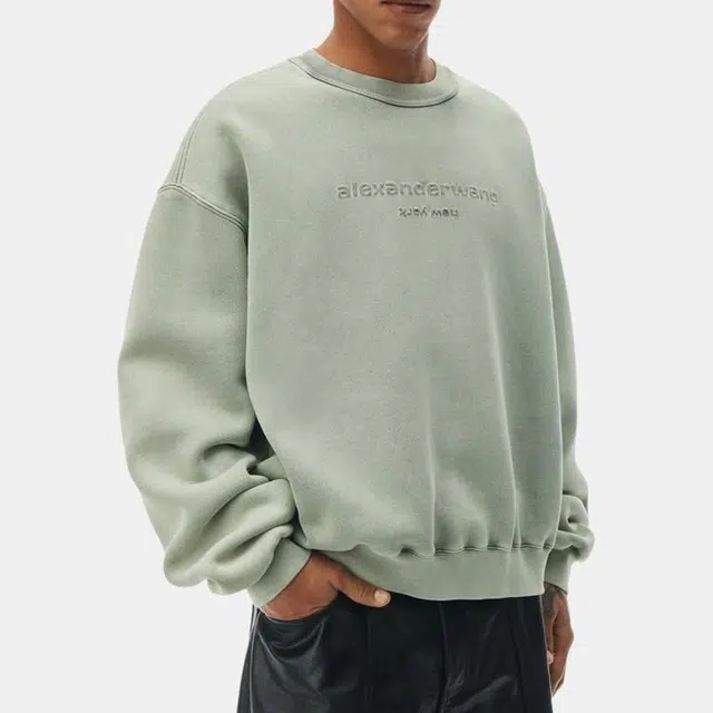 Alexander Wang Acid Wash Green Sweatshirt