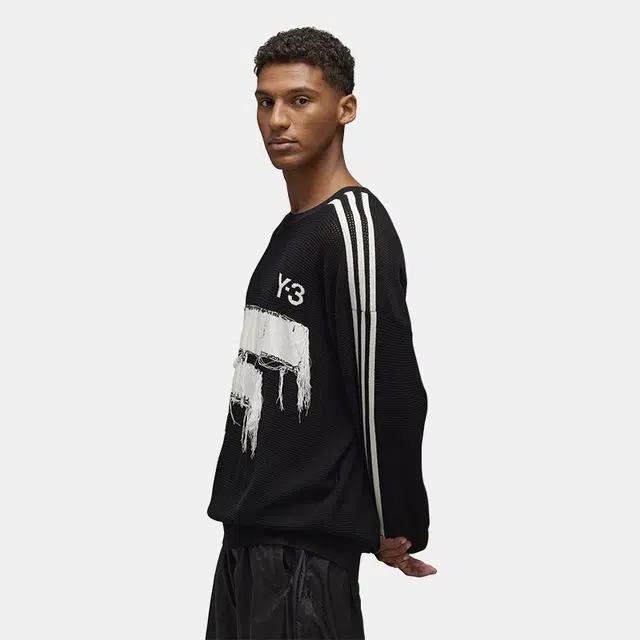 Y-3 GFX Knit Crew Black