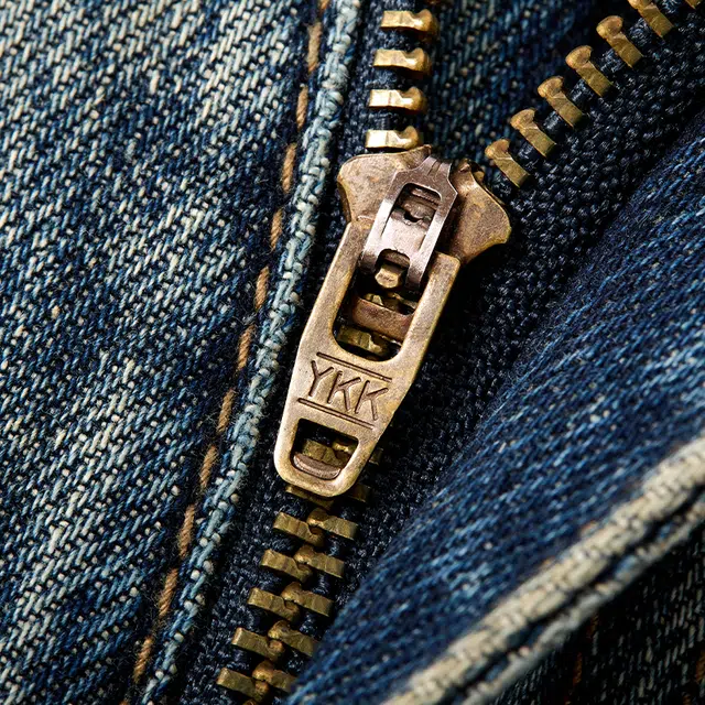 希越 美式复古水洗做旧潮牌宽松直筒阔腿垂感拖地长牛仔裤 男款