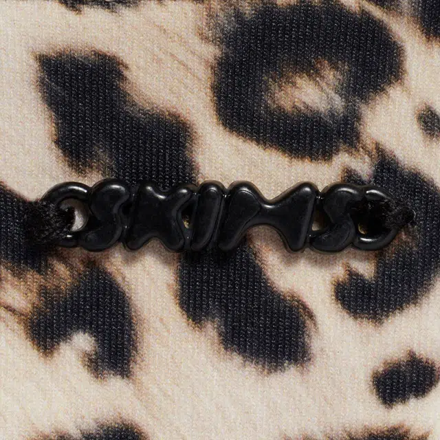 SKIMS SS25 SIGNATURE SWIM CAMI TOP CHAMPAGNE LEOPARD PRINT