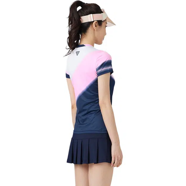 可莱安 可莱安 羽毛球服女韩国透气速干短袖上衣情侣运动服装裙装套装 女款
