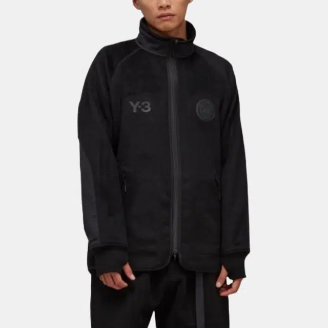Y-3 FW22 Logo Patch Fleece Jacket Black