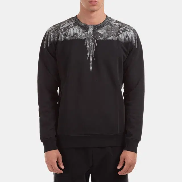 Marcelo Burlon Wing Print Crewneck Sweatshirt Black