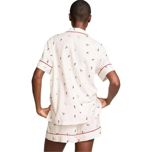 Victoria's Secret Flannel Short Pajama Set VS SKIERS