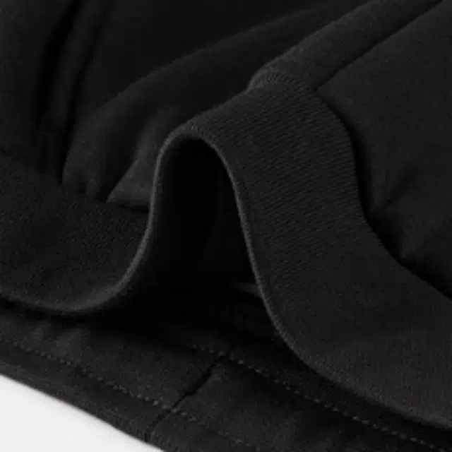 青少年 安踏儿童 中腰舒适透气字母加绒保暖束脚针织运动裤 梦幻黑