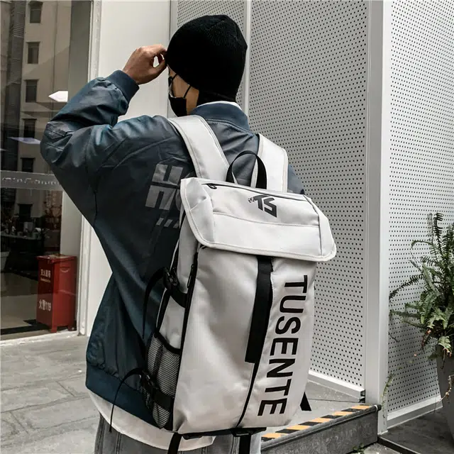 彤彤兔 潮牌大容量运动 牛津布 双肩包 常规 男女同款情侣款 红色/灰色/黑色
