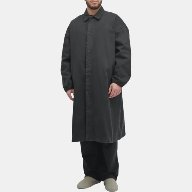 Fear of God Essentials Car Coat Overdye Black Denim