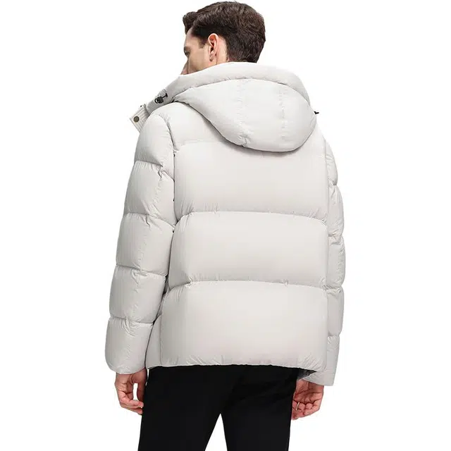 鸭鸭 泡芙系列 高充绒时尚韩版休闲百搭短款连帽冬季外套户外运动防风保暖加厚面包羽绒服 男女同款