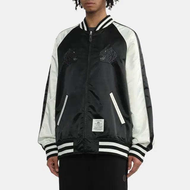 Alpha Industries SS24 Tiger Embroidered Baseball Jacket