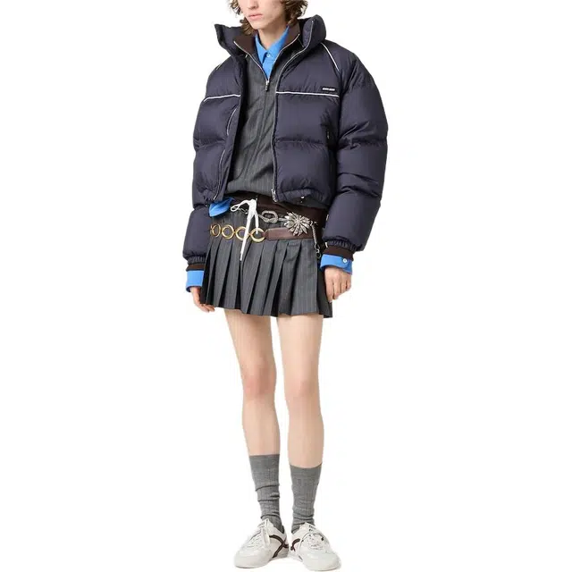 MIU MIU FW25 Logo Patch Down Jacket