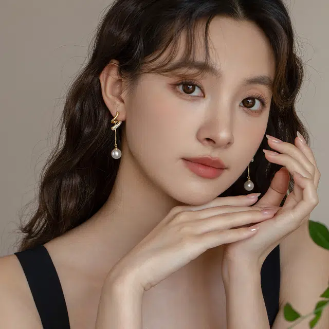韵系 法式高级感长款流苏珍珠 轻奢小众设计 耳环 女款