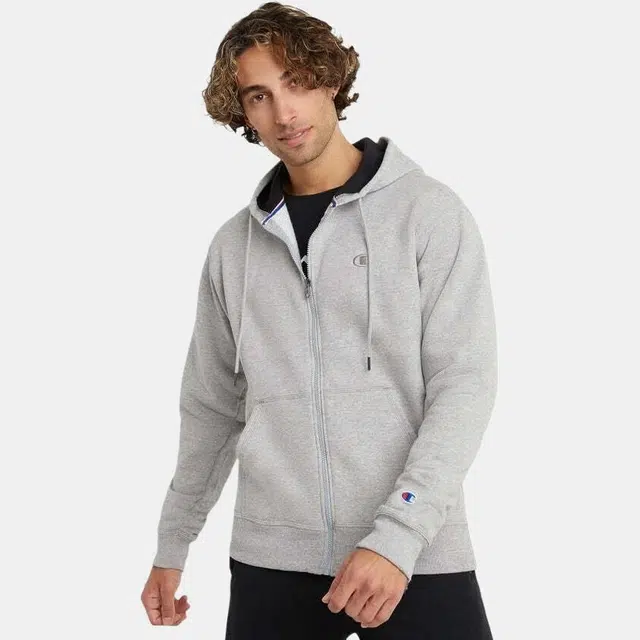 Champion Hoodie Jacket Light Grey
