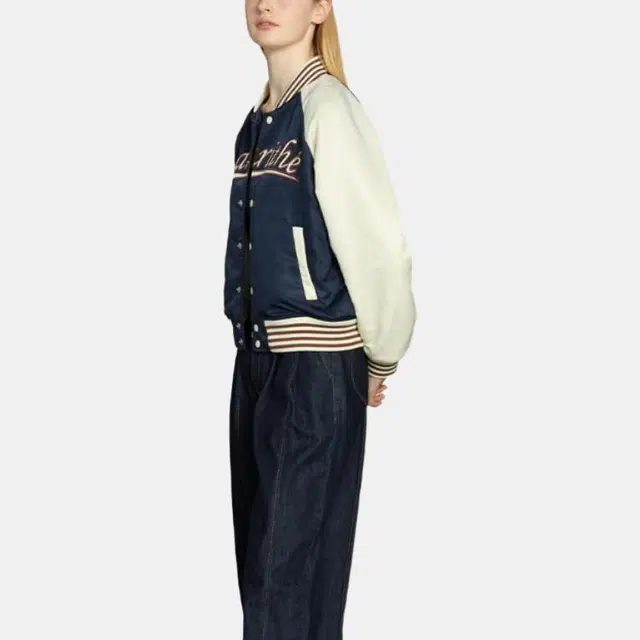Marithe Francois Girbaud Colorblock Letterman Jacket