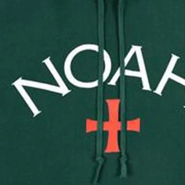 NOAH Core Logo Hoodie Forest Green Logo