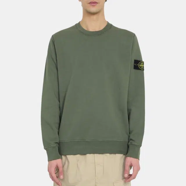 Stone Island SS24 Crewneck Sweatshirt Moss Green