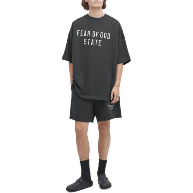 Fear of God Essentials Heavy Jersey Soccer Short Black