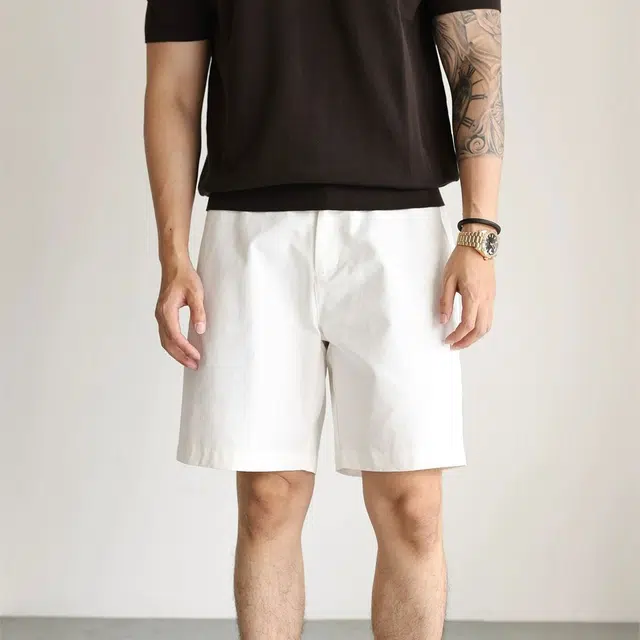 余闲 半松紧透气吸湿精梳棉休闲短裤 男女同款