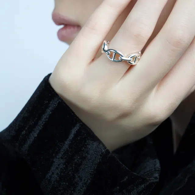 Hermes Chaine d'Ancre Enchainee Ring
